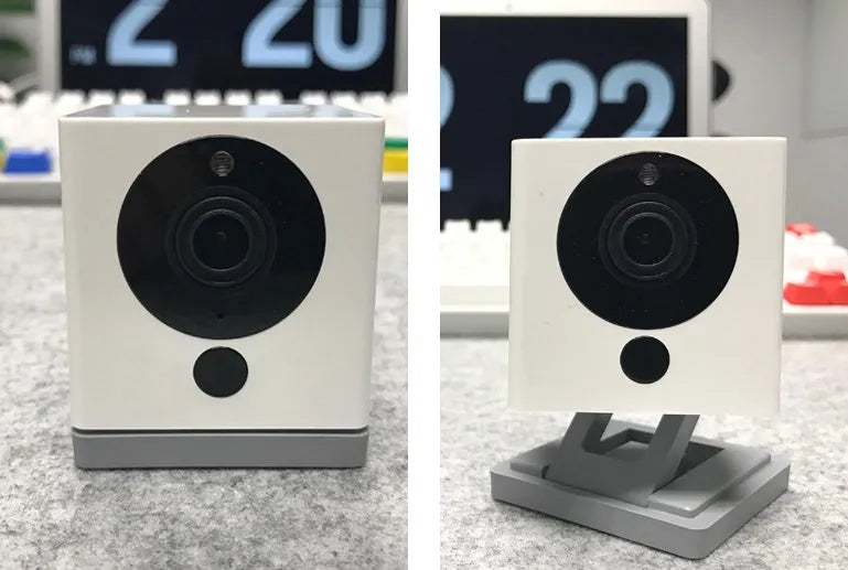 White indoor WiFi monitoring camera with night vision, 50x50x56mm, 1080P resolution