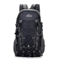 Green polyester leisure sports backpack with 35L capacity for outdoor activities