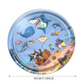 PVC water sensory playmat for cats with ocean fish theme and floating toys