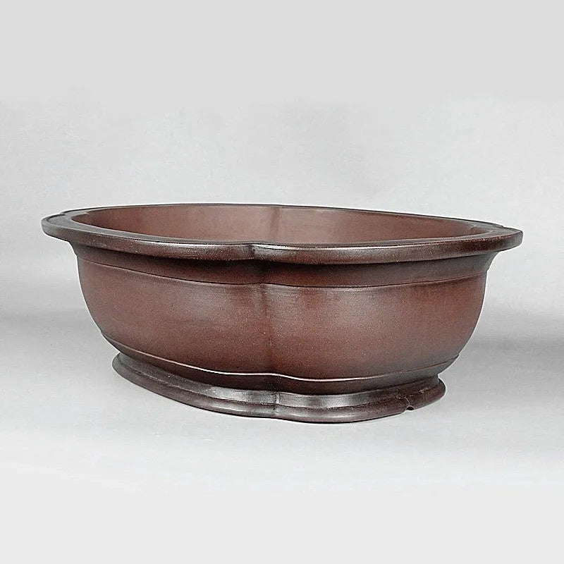 Handmade antique crabapple shaped purple clay flower pot, Chinese style, large 74cm planter.