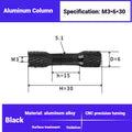 Aluminium alloy non-slip M3 column for FPV rack mesh mounting, multiple lengths and colours