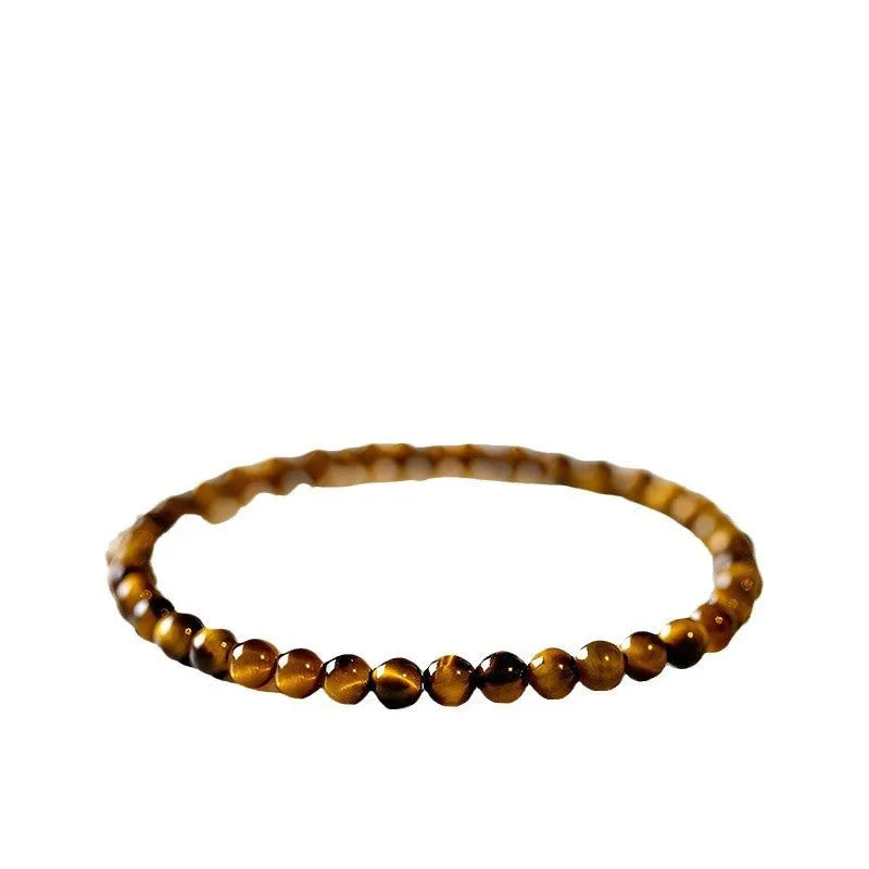 Geometric New Chinese Style Tigereye stone bead bracelet for men and women.