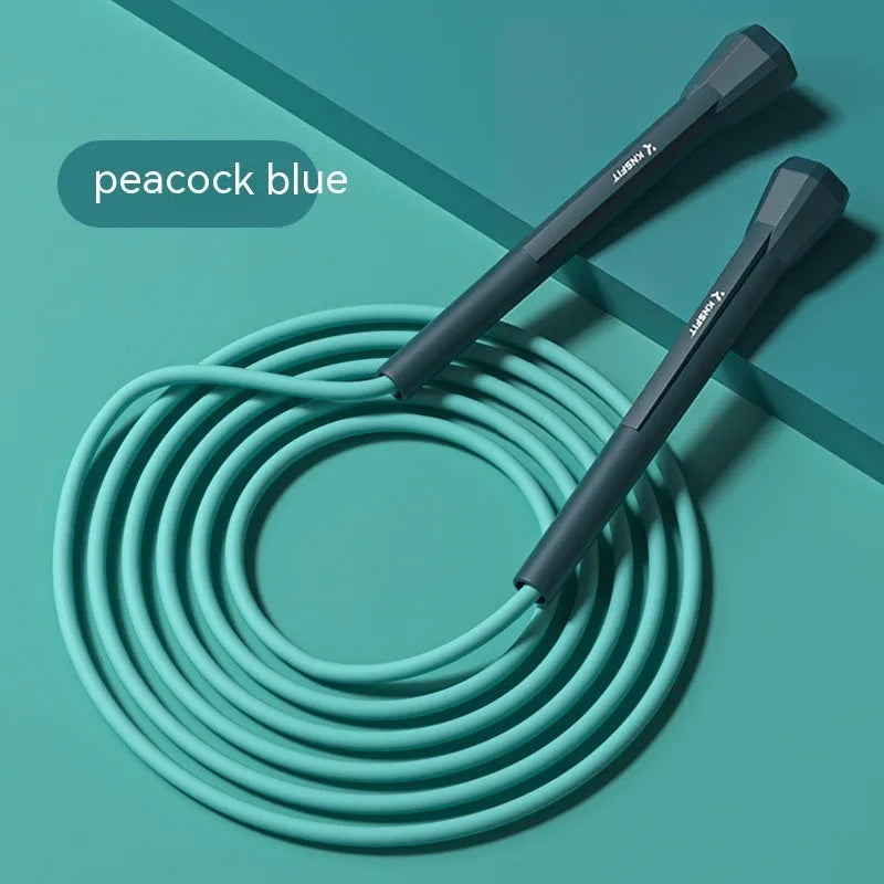 Children's PVC skipping rope 280cm long, 5mm diameter, in black, blue, red, purple or green.