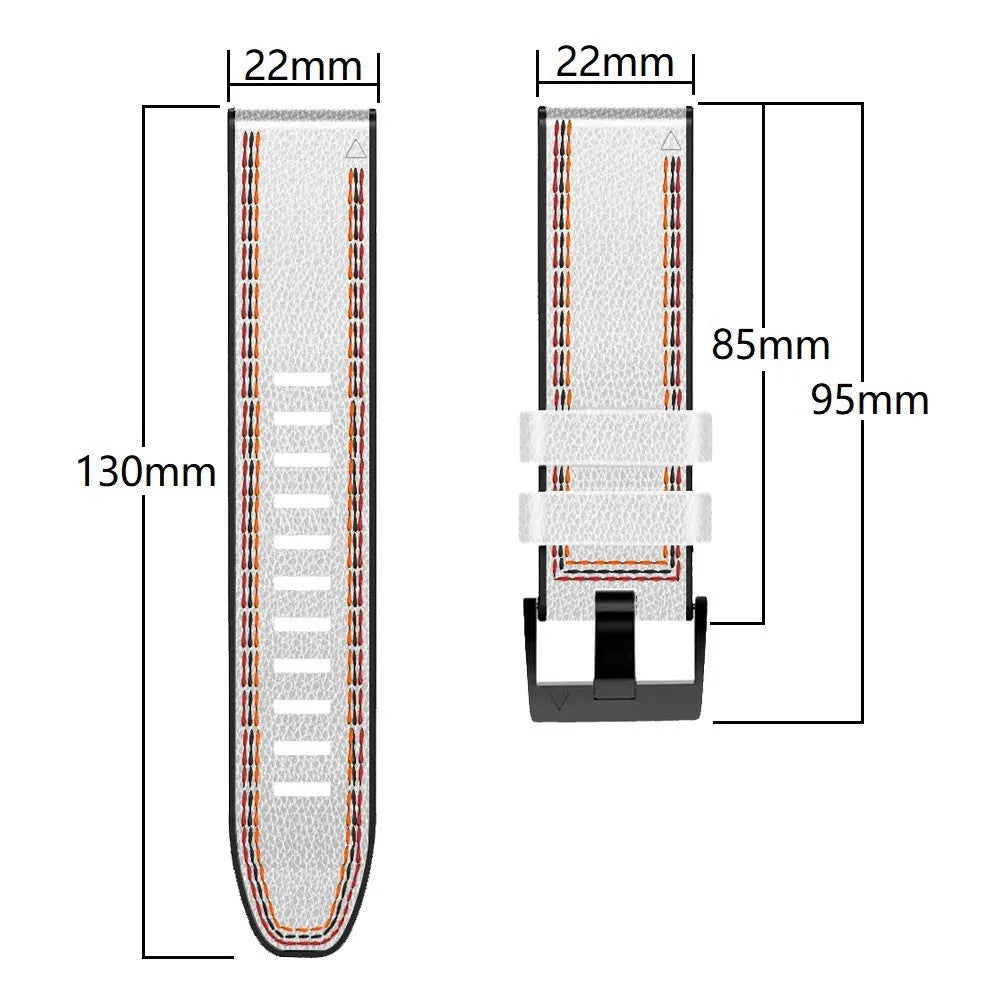 Silicone quick release watchband for Garmin Fenix watch in four colour options