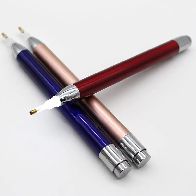 Luminous aluminium alloy diamond painting drill pen in blue