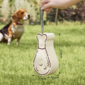 Orange and white portable pet water feeder bottle with attached food container for dogs and cats.