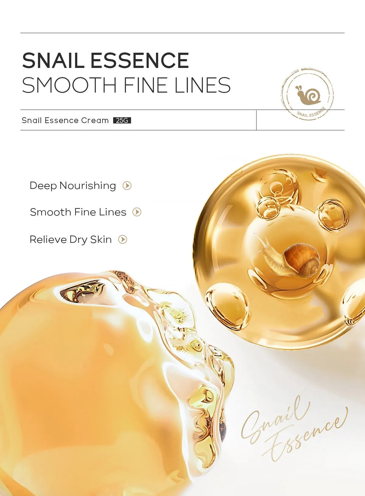 Laikou snail cream 25g face moisturiser jar for universal skin types