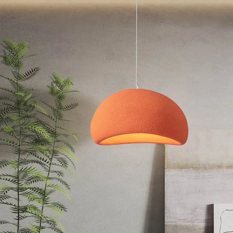 Modern simplicity chandelier handmade from high density polystyrene, 50cm diameter, orange colour option, for commercial use