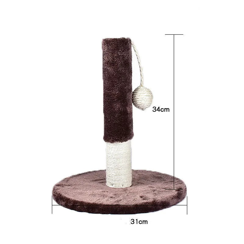 Solid wood cat climbing frame with integrated litter tree in grey colour option