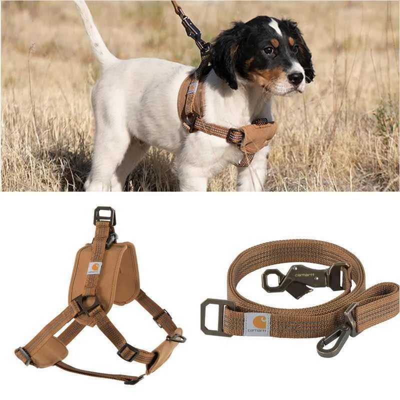 Dog training chest strap and reflective hand holding rope set with 1.8m lead length