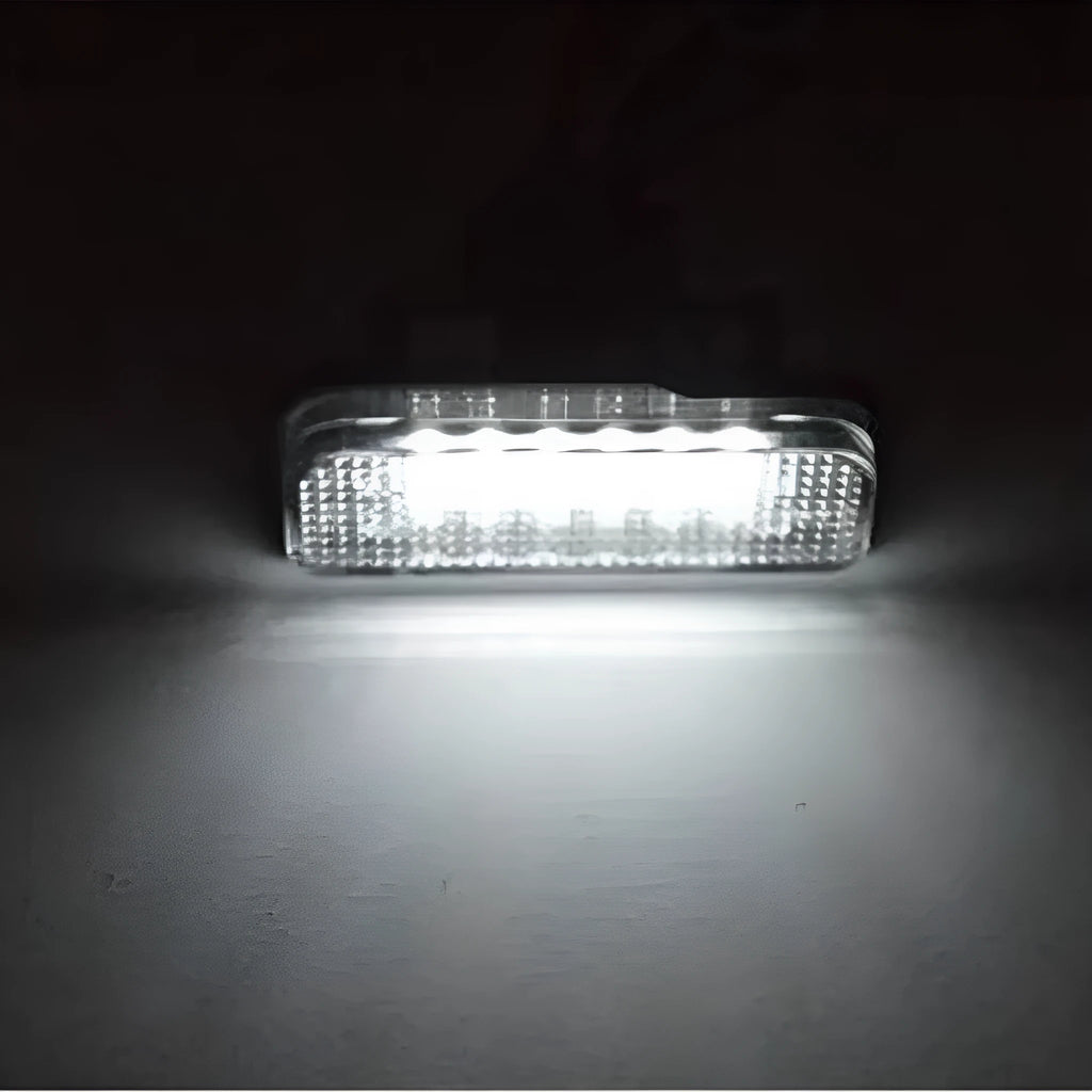 Mercedes-Benz LED licence plate light with 18 SMD LEDs and PC housing