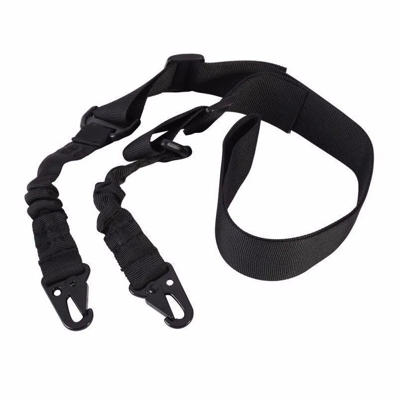 Placement rope crossbody nylon strap with harpoon line tension adjustment on black background