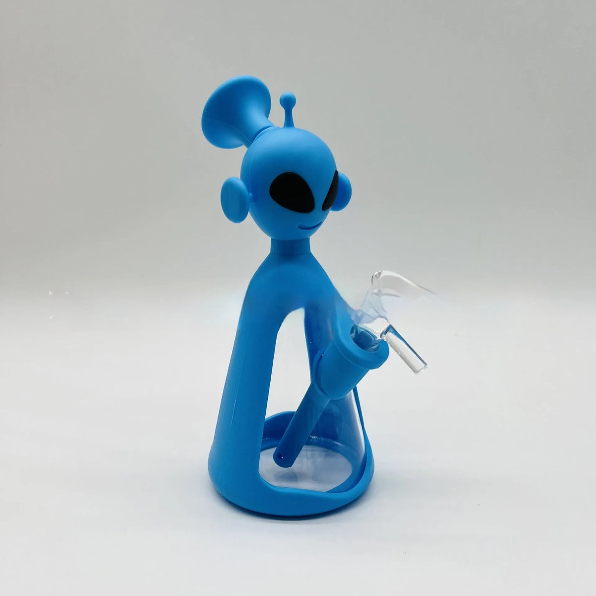 Glass silicone cigarette pipe in mixed colour with glass bowl and silicone mouthpiece