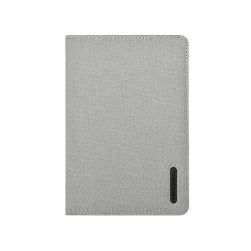A5 black PU cover notebook set with envelope and MIDOT neutral pen on white background