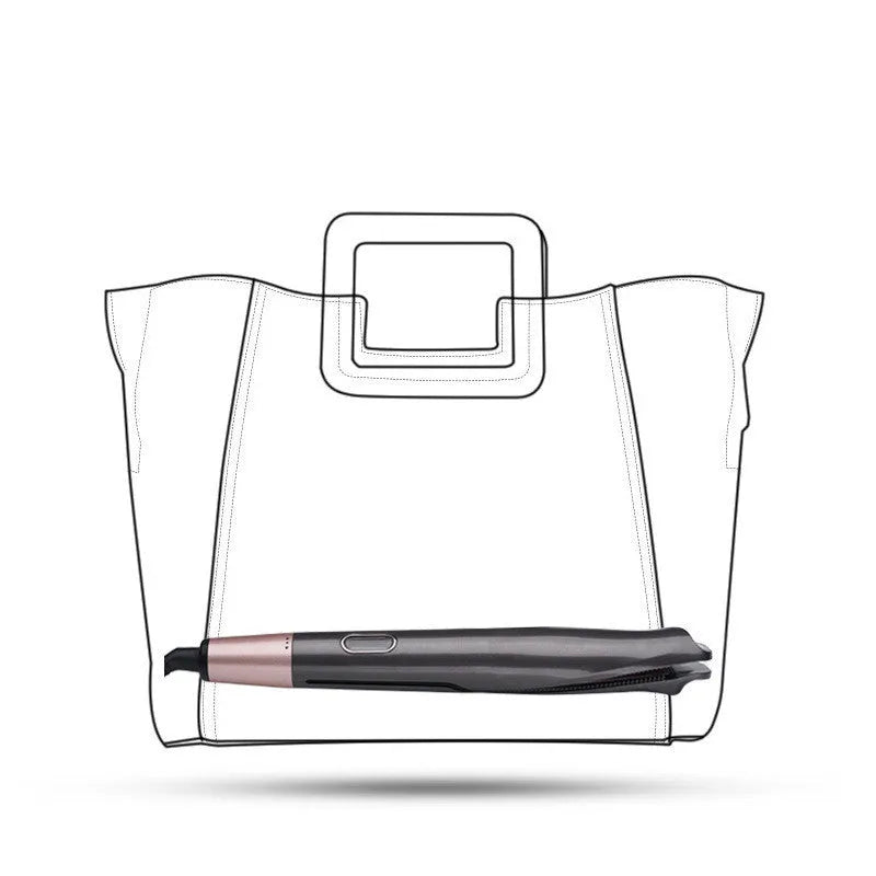 2-in-1 professional hair straightener and hair crimper with LCD screen and adjustable temperature dial in black finish