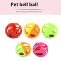 Plastic bell ball pet toy with hollow round shape and about 3.5cm diameter for cats, dogs and hamsters