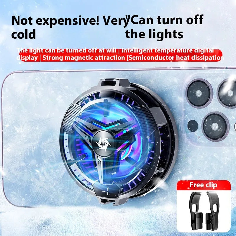 Mobile phone semiconductor magnetic radiator 65x65x23mm metal ABS black or transparent with digital display option