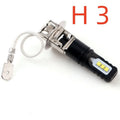 Single aluminium alloy car fog light bulb with H1/H3 fittings and white light glass