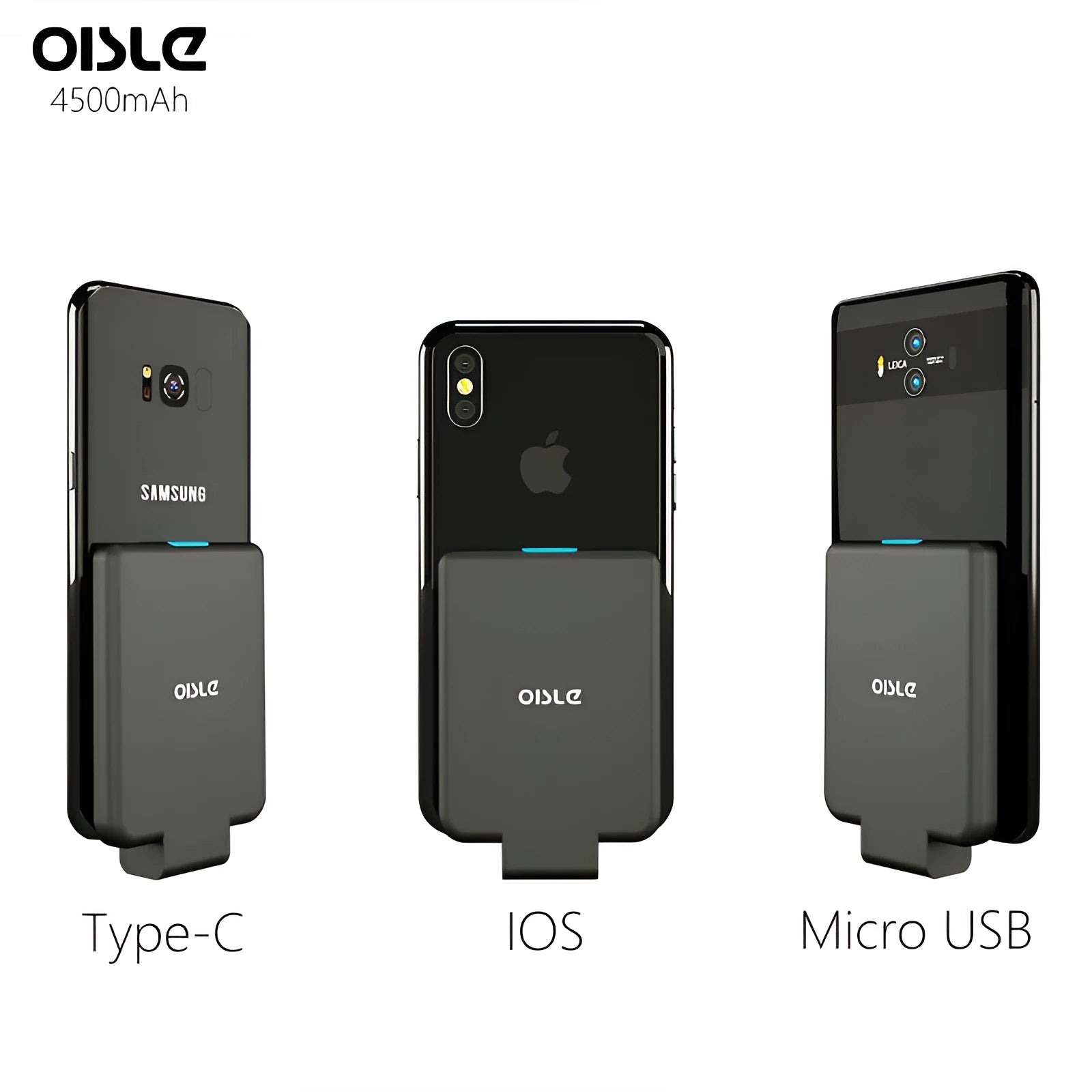 Back clip battery portable charger with magnetic clip in multiple colours