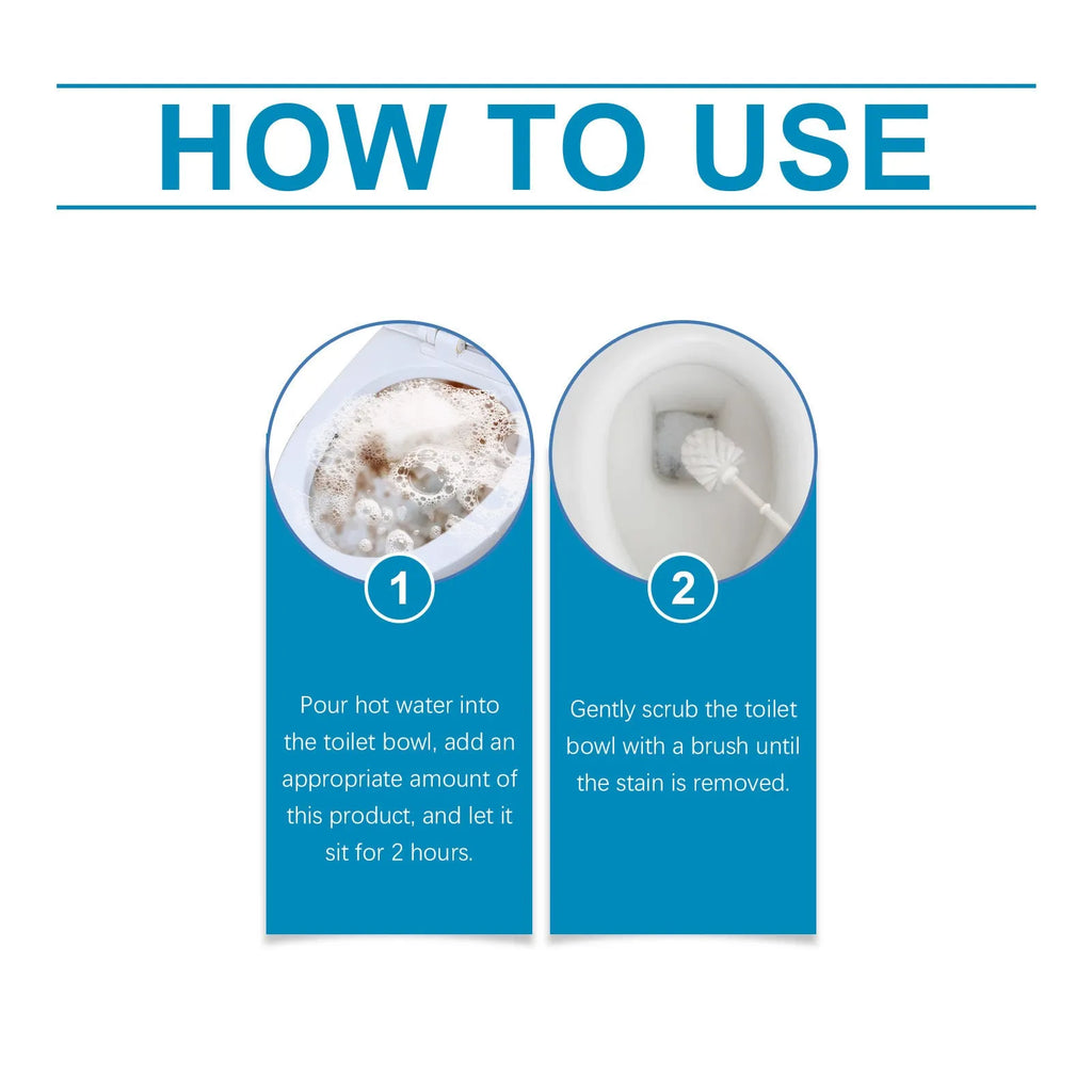 Four sachets of toilet cleaning powder on a bathroom surface, total weight 120 grams.