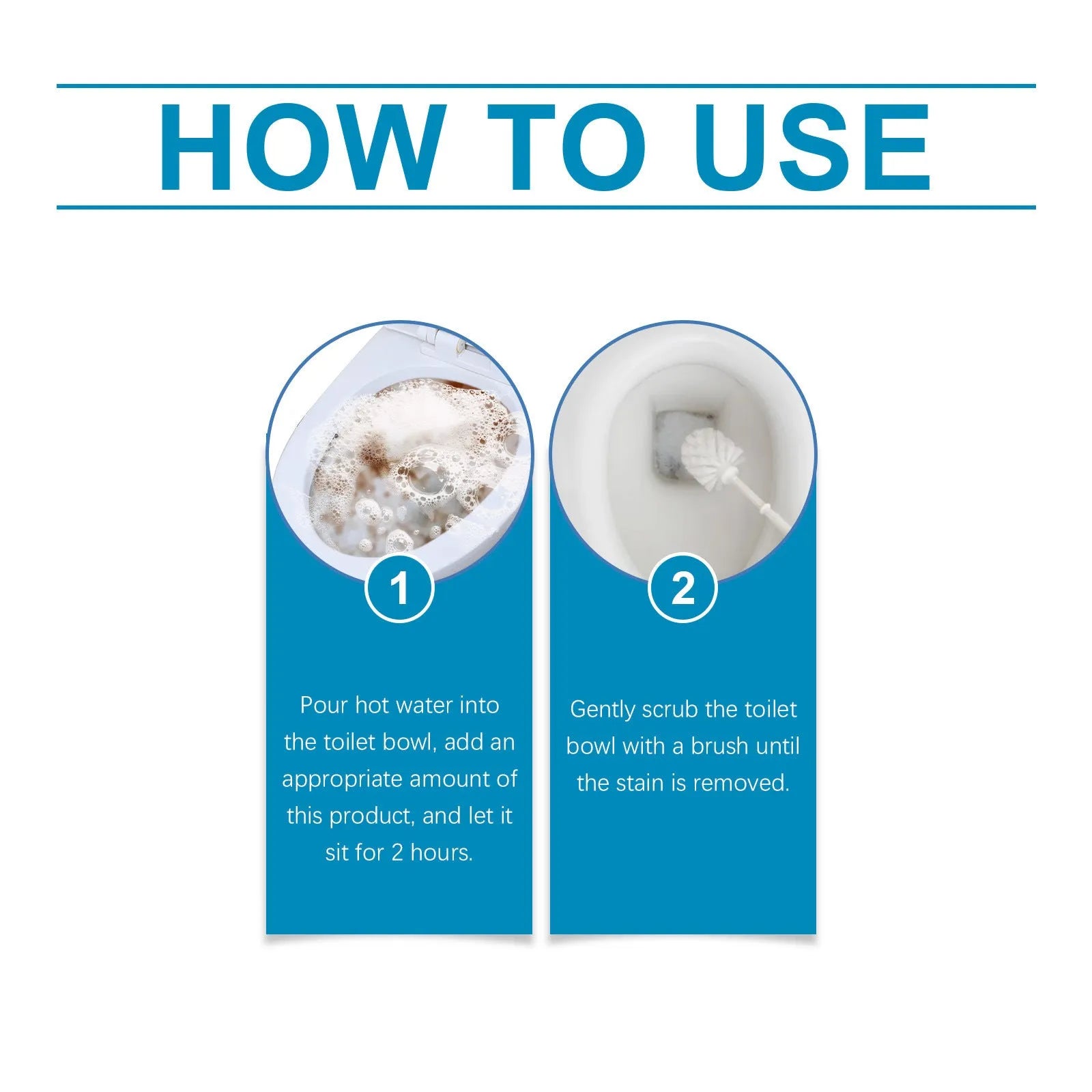 Four sachets of toilet cleaning powder on a bathroom surface, total weight 120 grams.