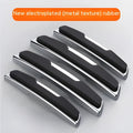 Black silicone car door bumper strips measuring 9.5cm by 2cm in four-piece protective set