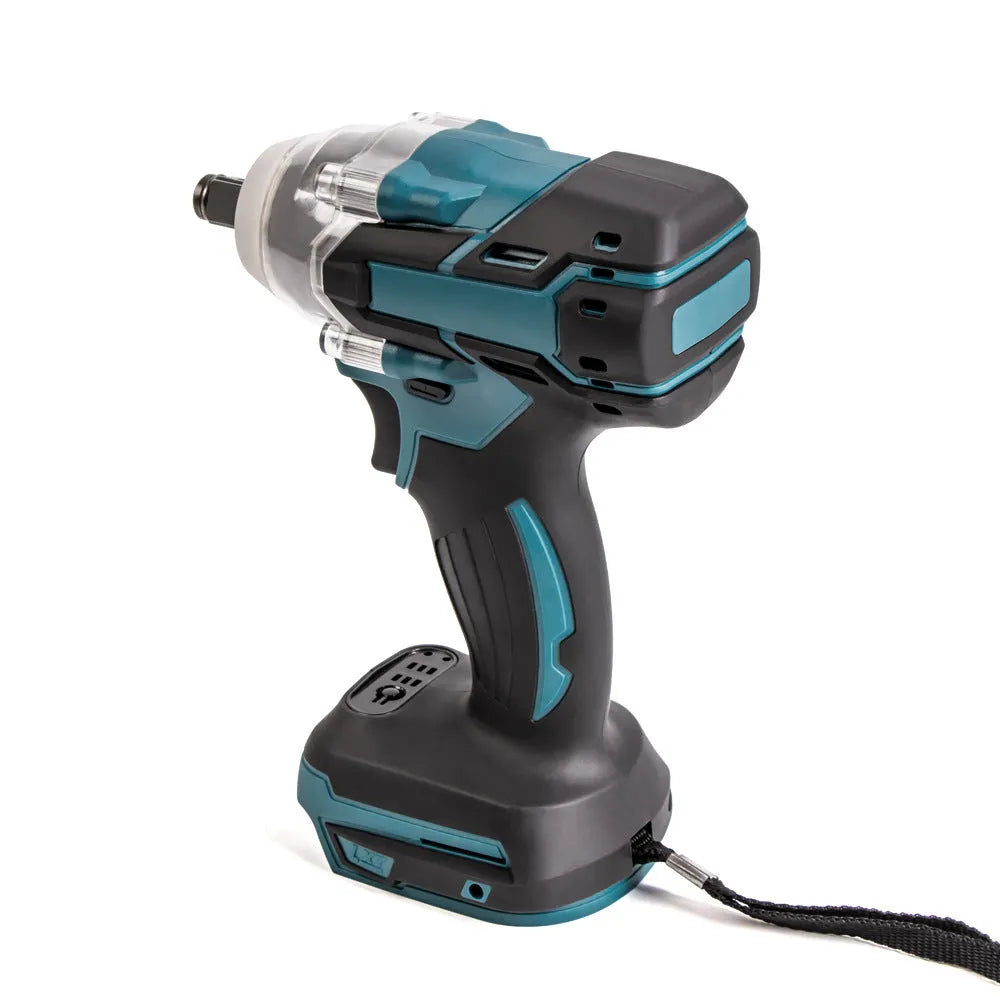 Dual use brushless electric wrench with 12.5 mm square head, 780 N.m torque, 4500 RPM, orange or blue head options