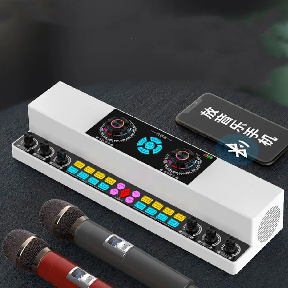 English sound card audio integrated machine with wireless Bluetooth and Y6 single wireless microphone set