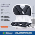 Japanese-style grey lumbar support cushion for office chair with sponge filling