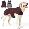 Unisex double-layer polyester fibre pet vest jacket in black, size L, on a dog