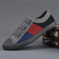 Men's canvas casual sneakers with elastic band fastening in multiple colour options
