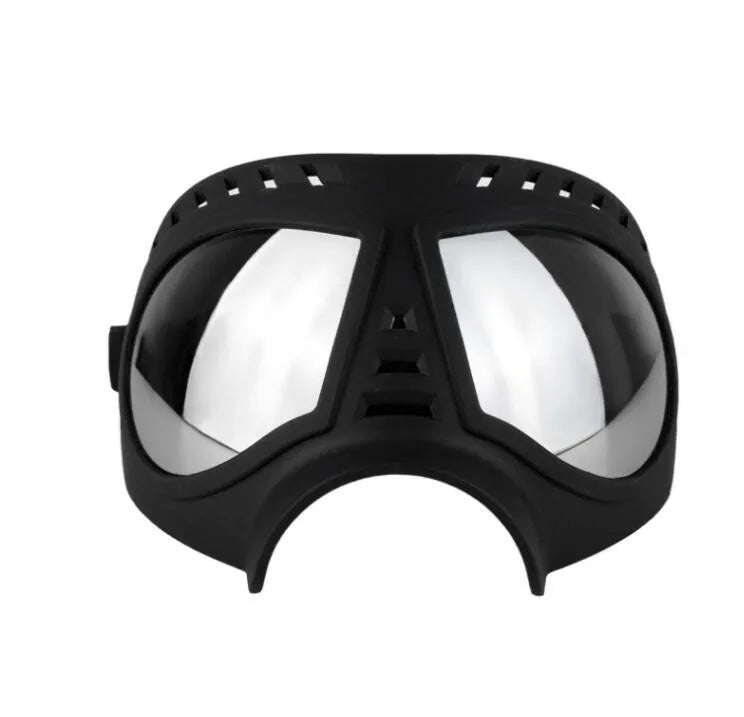 Dog goggles for medium and large dogs, size L, available in black or white, one pair pet headwear