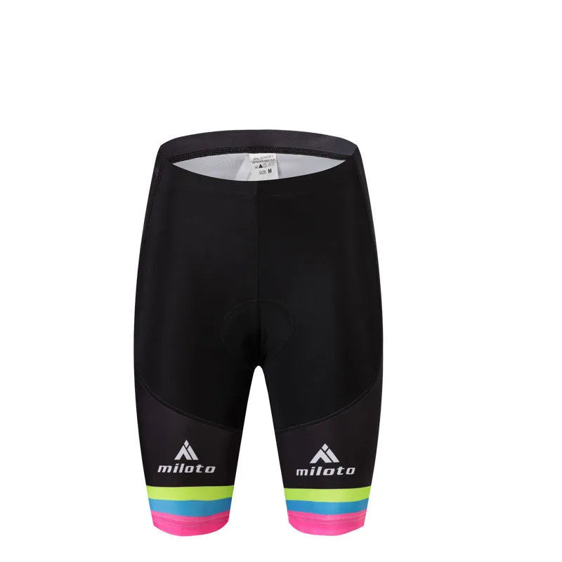 Falina Flamboyant men's cycling kit in black with moisture-wicking polyester Leica fabric, shorts and top set