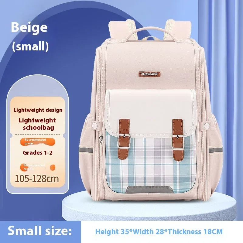 Lightweight Oxford cloth school backpack in multiple colour options for grade 5-6 students