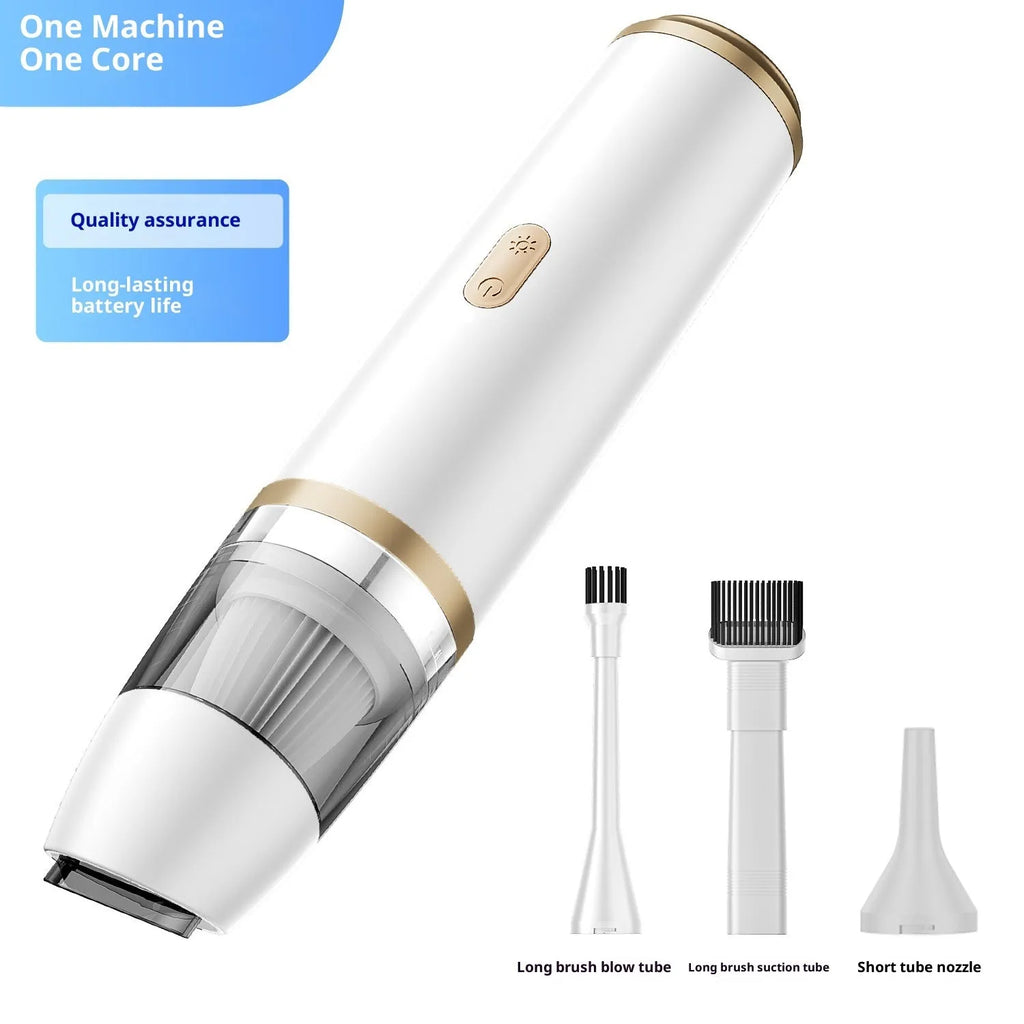 Car handheld vacuum cleaner with 5300pa suction and blowing dual-purpose, cordless charging design, available in black white green colours
