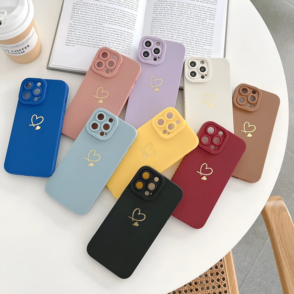 Soft Love TPU shockproof phone case with silicone bumper for Apple iPhone, beige colour