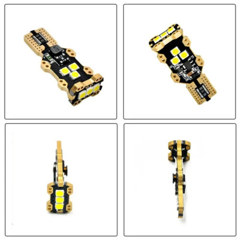 T15 automotive reverse light bulb with white housing and 6000K colour temperature for vehicle applications