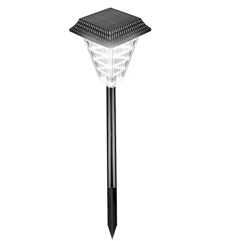 Solar garden light with 12 LED 80 lumens, IP65 ABS body, six colour options including flame light