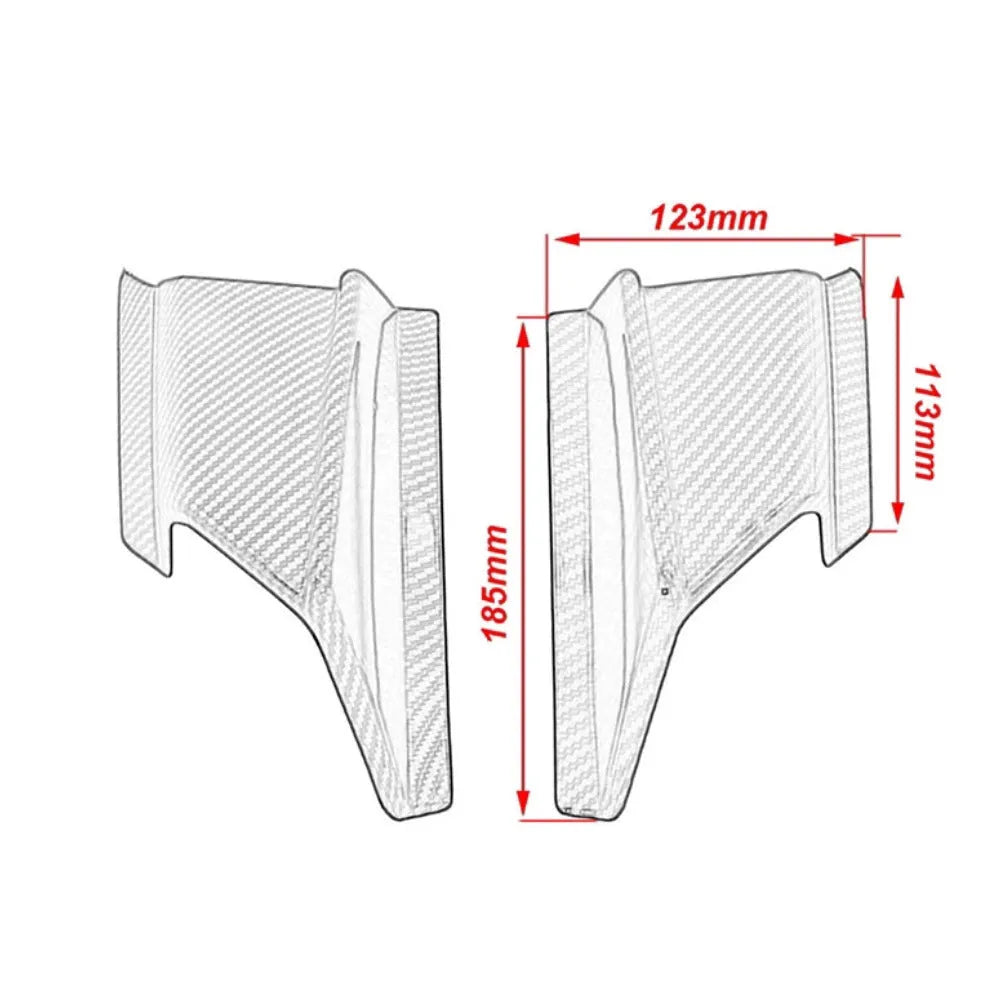 Black ABS plastic motorcycle side wing spoiler for HONDA ADV150 2019-2020 model