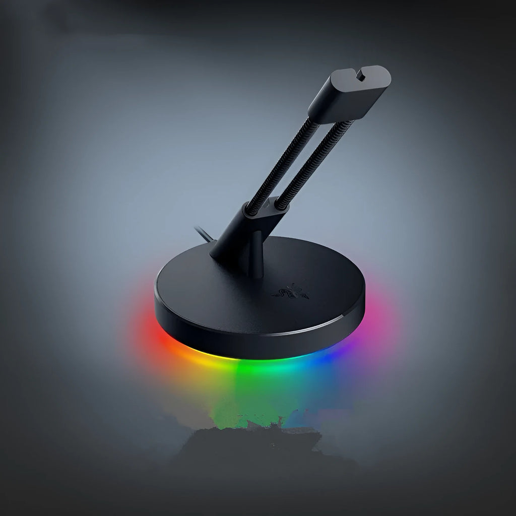 Thunder Snake Mouse Fastener V3 Magic Colour version showing RGB lighting and cable clamp