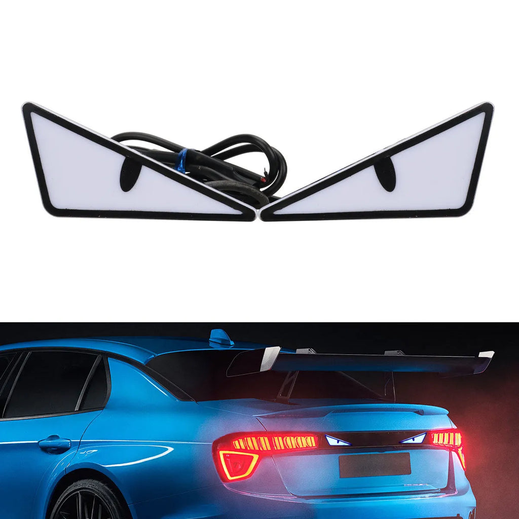 Triangle eyes modified motorcycle decorative lights in plastic, 12V, waterproof, available in five colours