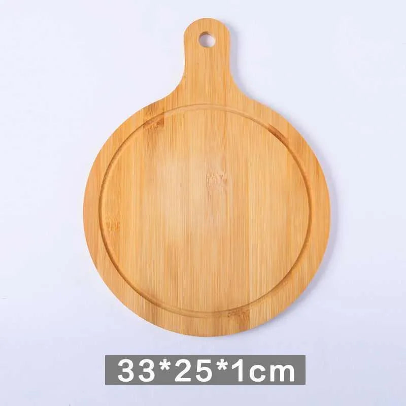 Bamboo fibre multipurpose chopping pizza and fruit board 33x18cm on kitchen counter