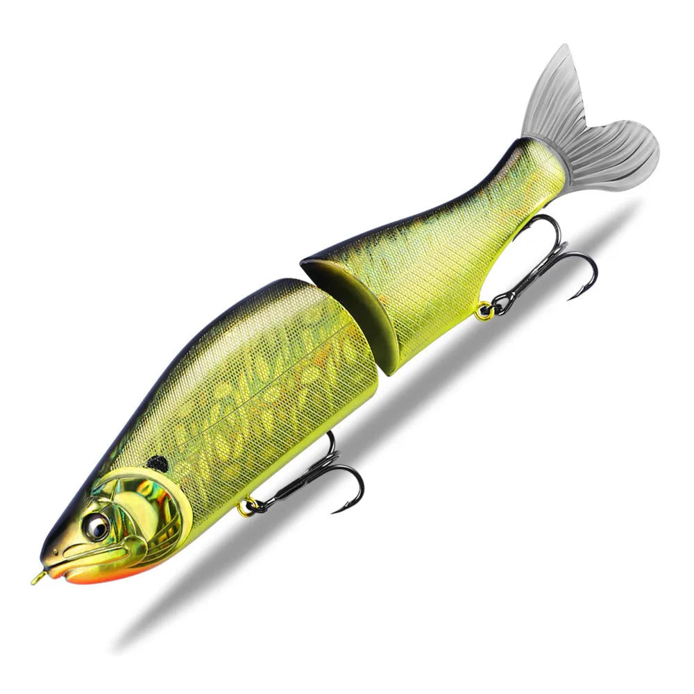 185mm plastic fishing lure for bass showing colour options A through O