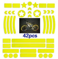 Bicycle reflective safety tape with grid pattern measuring 11.5x21cm in four colour options