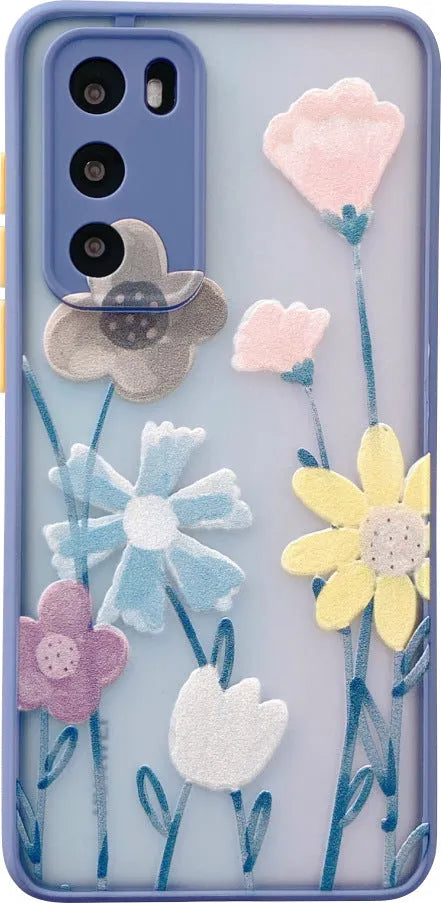 Embossed flower TPU phone case for Huawei P30, simple back cover, Style A, floral pattern