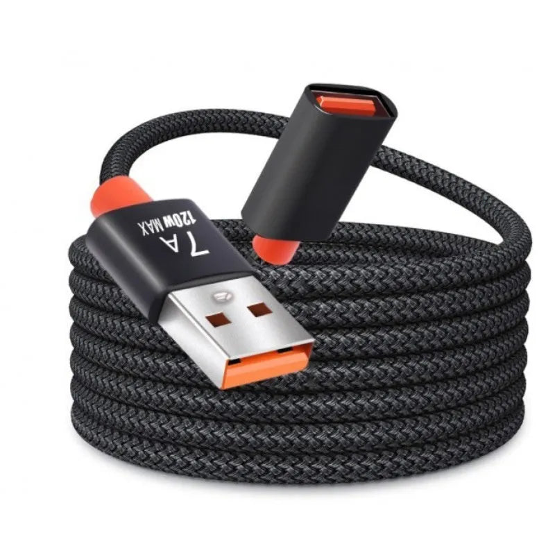 USB 3.0 extension cable, 1.5m, with male and female connectors for computer peripherals
