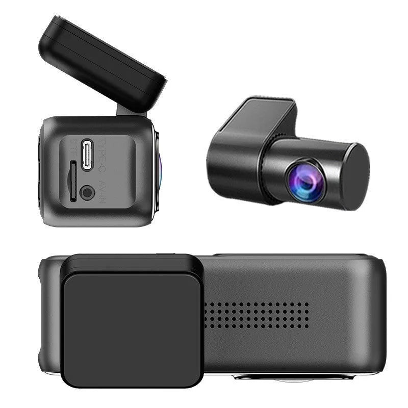 Driving recorder with 1.2-inch screen showing HD 2K recording and WiFi connectivity for mobile phones