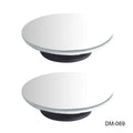Glass adjustable rearview mirror accessory for vehicles showing dimensions and mounting adhesive