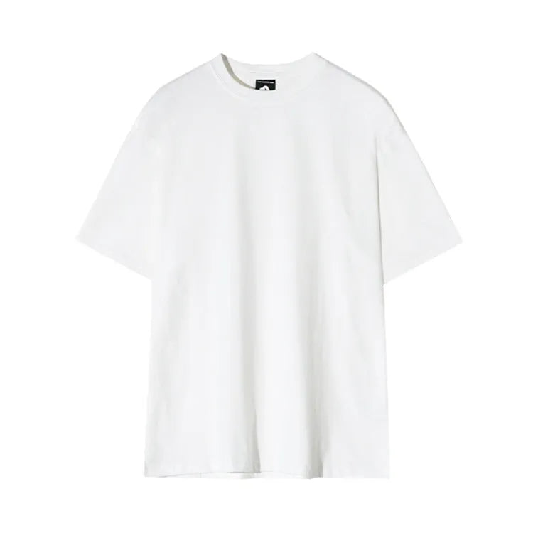 Men's slim fit cotton t-shirt in solid white and black colours with round neck and short sleeves