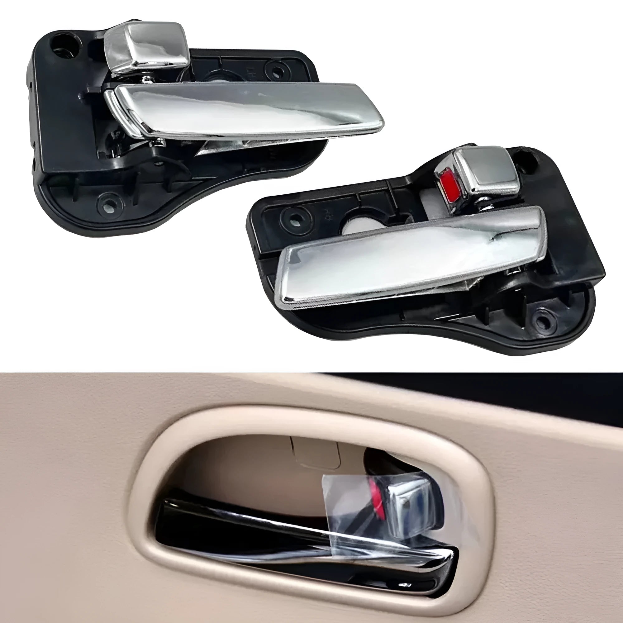 Hyundai Tucson interior door handle replacement part in black beige colour